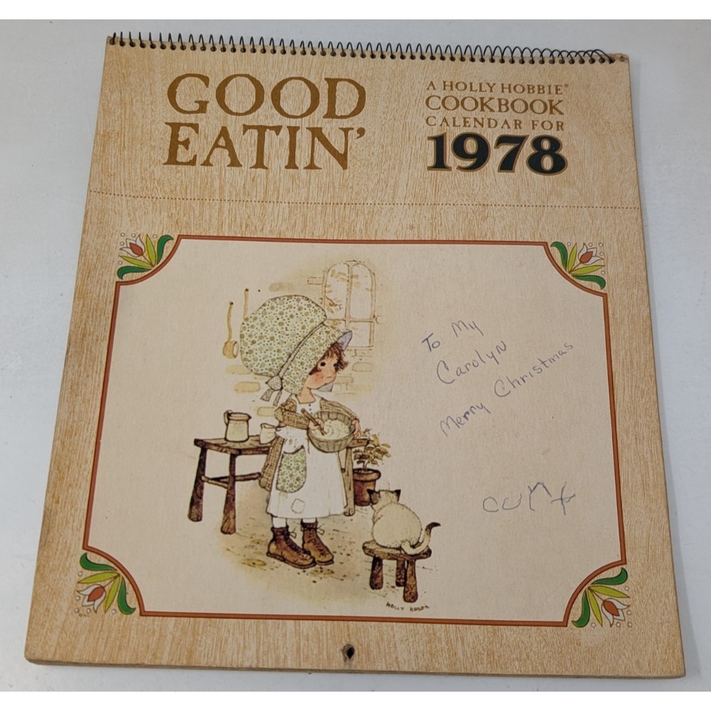 Vintage 1978 Holly Hobbie GOOD EATIN' Cookbook Calendar 70s 1970s